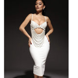 Stylish Black & White Lace Party Dress Prom Dress