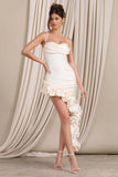 Luxury Pearl Strapless Bandage Prom Dress