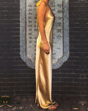 Carlotta Champagne Organic Silk Dress Gown