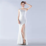 Simple Satin Evening Dress