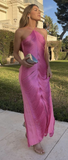 Pink Halter Mermaid Long Prom Dress Formal Evening Gown Y8477