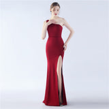 Simple Satin Evening Dress