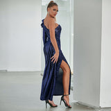 One Shoulder Hollow Out Cutout Dress with Tassel Sequin ¨C Sexy Party Evening Dress