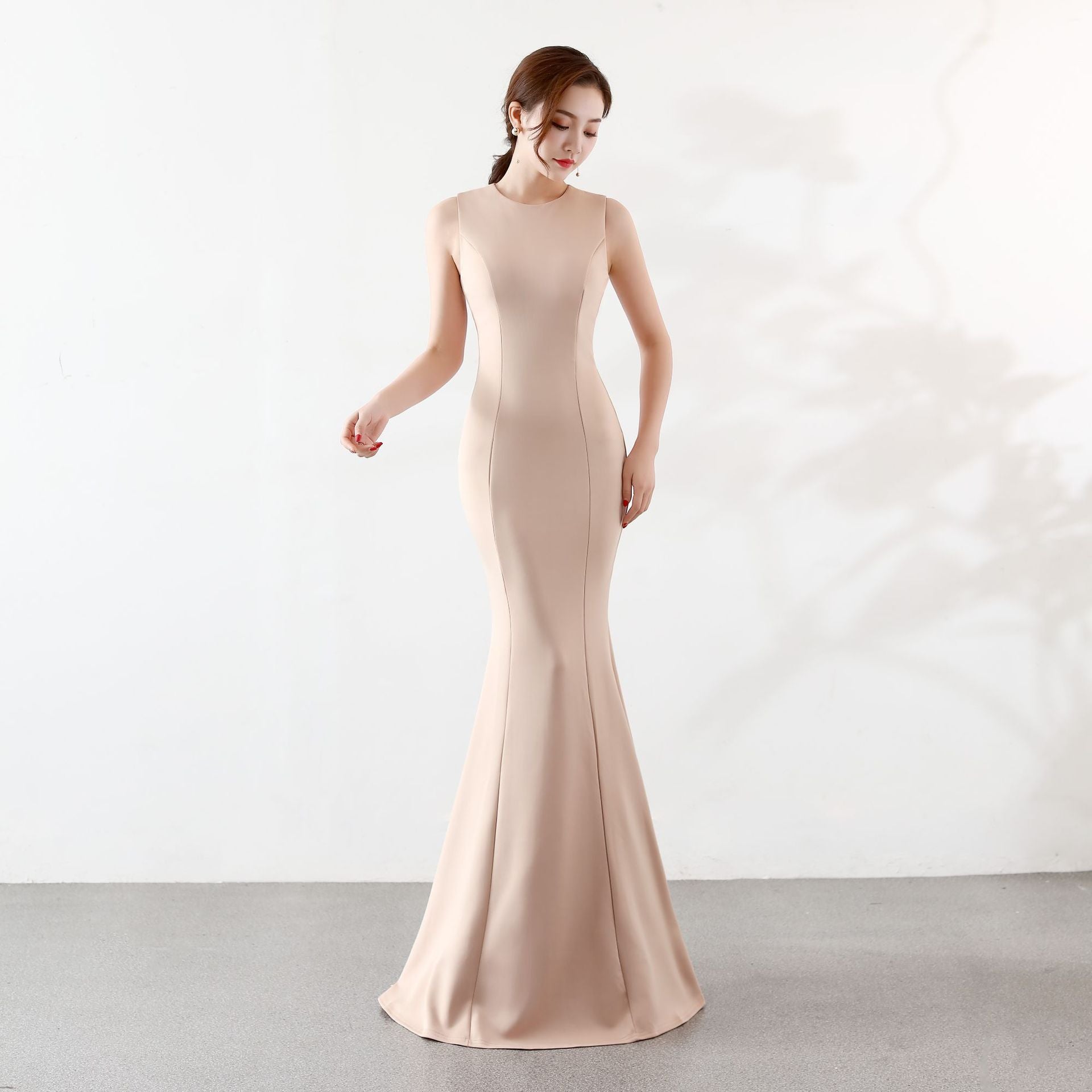 Toast Dress Bride Wedding Long Cocktail Elegant Fishtail Engagement Bridal Evening Dress Women ¨C Best Wedding Dress for Bride