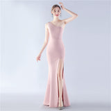 Simple Satin Evening Dress