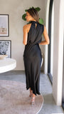 Elegant Sleeveless O-Neck Solid Maxi Evening Dress