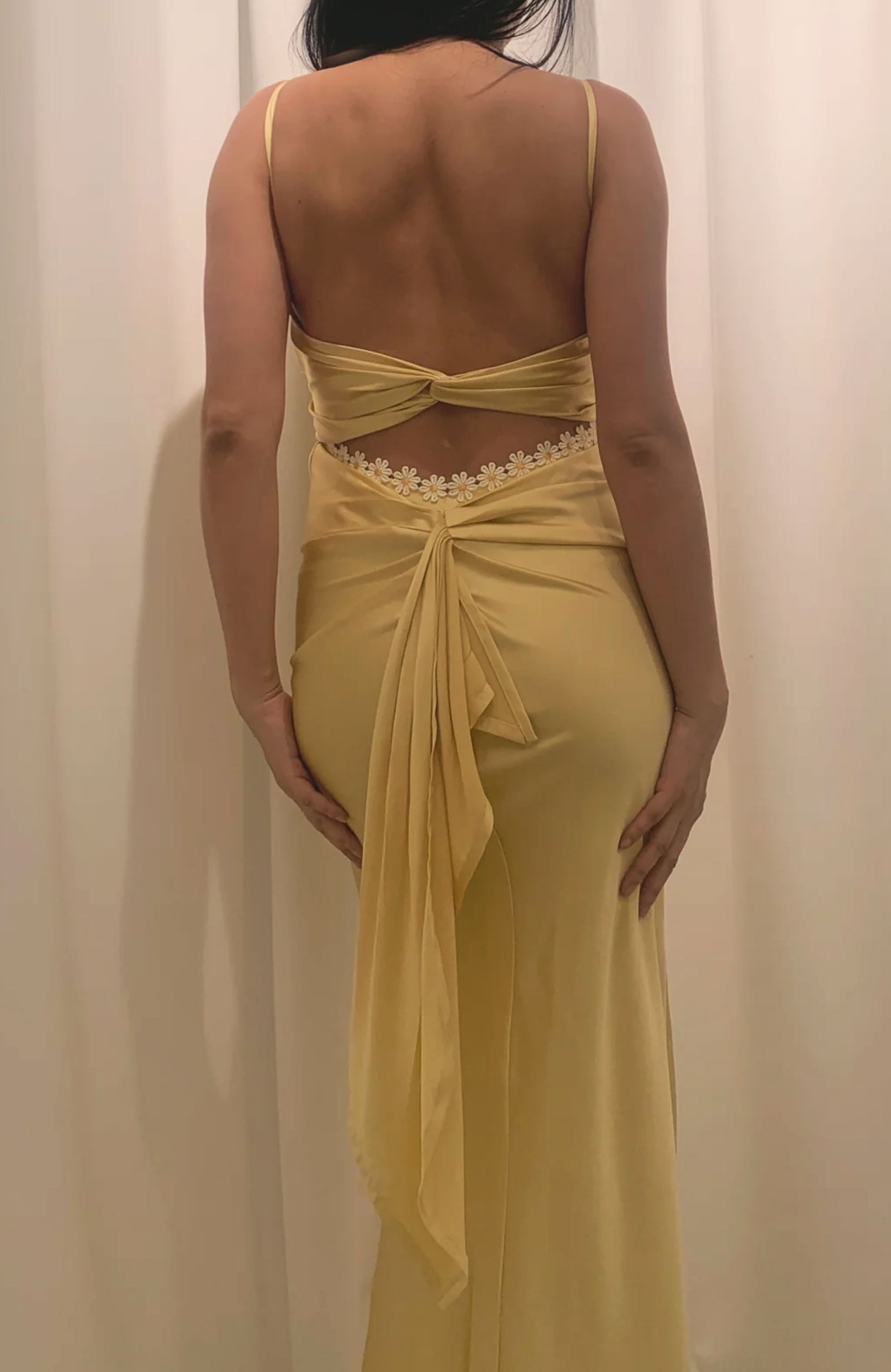 Daisy-Embroidered Cherie Gown