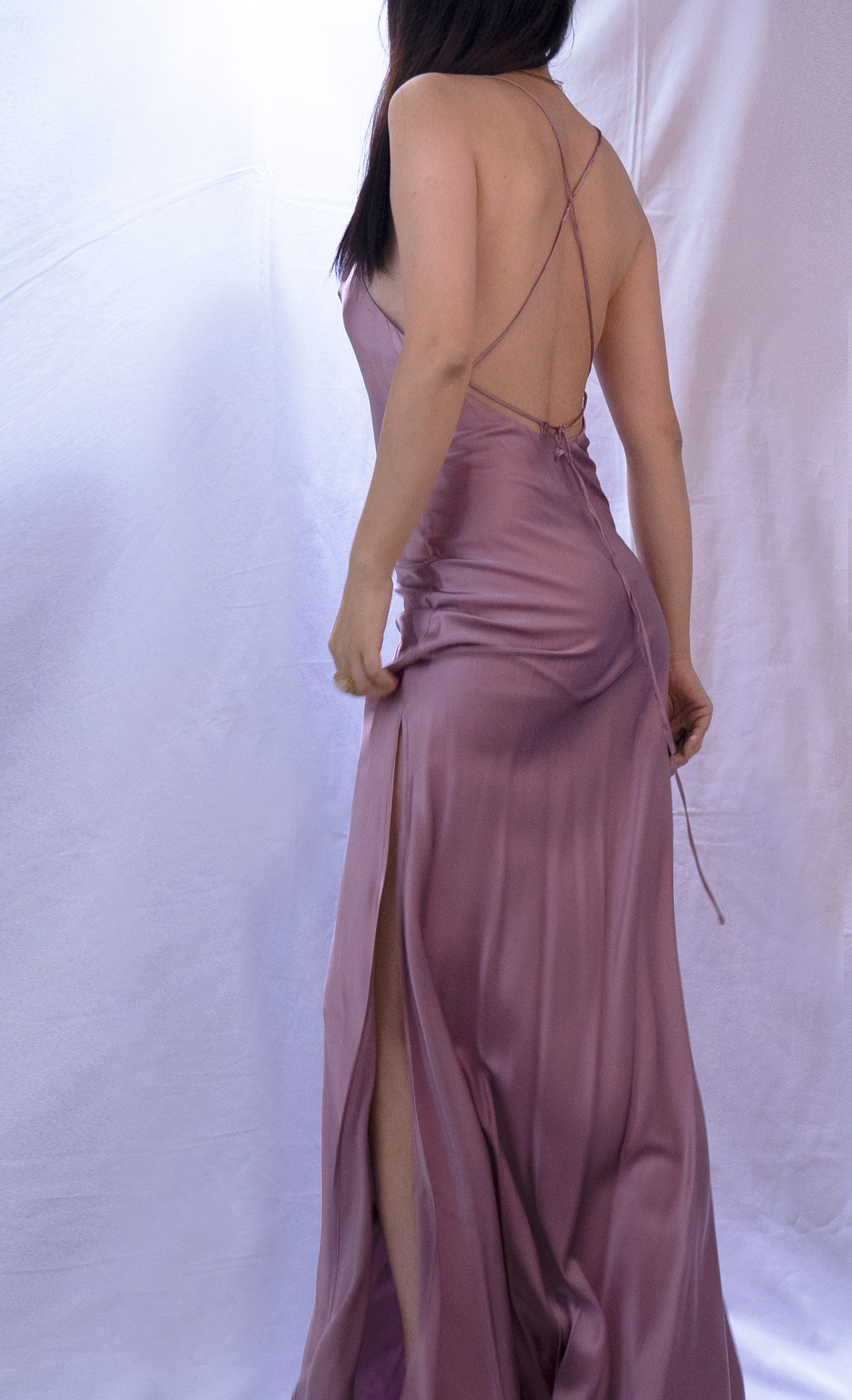 Crystal Mulberry Silk Gown