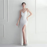 Nightclubs Dinner Ceremony Performance Evening Dress with Crisscross Elegance