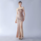 Heavy Industry Shrink Fold Wrinkle Craft Simple Retro Tube Top Evening Dress