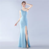 Simple Satin Evening Dress