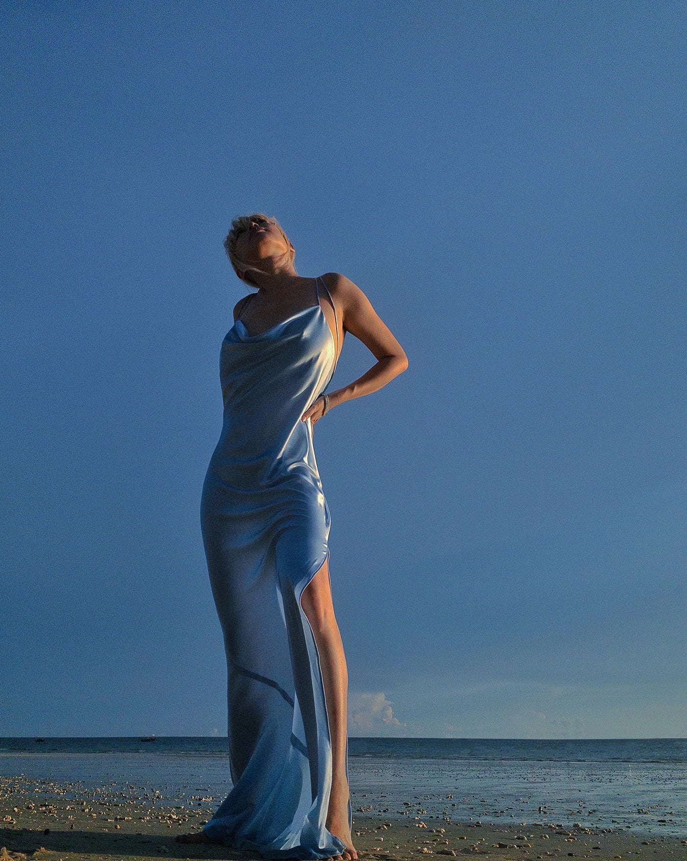 Crystal Mulberry Silk Gown