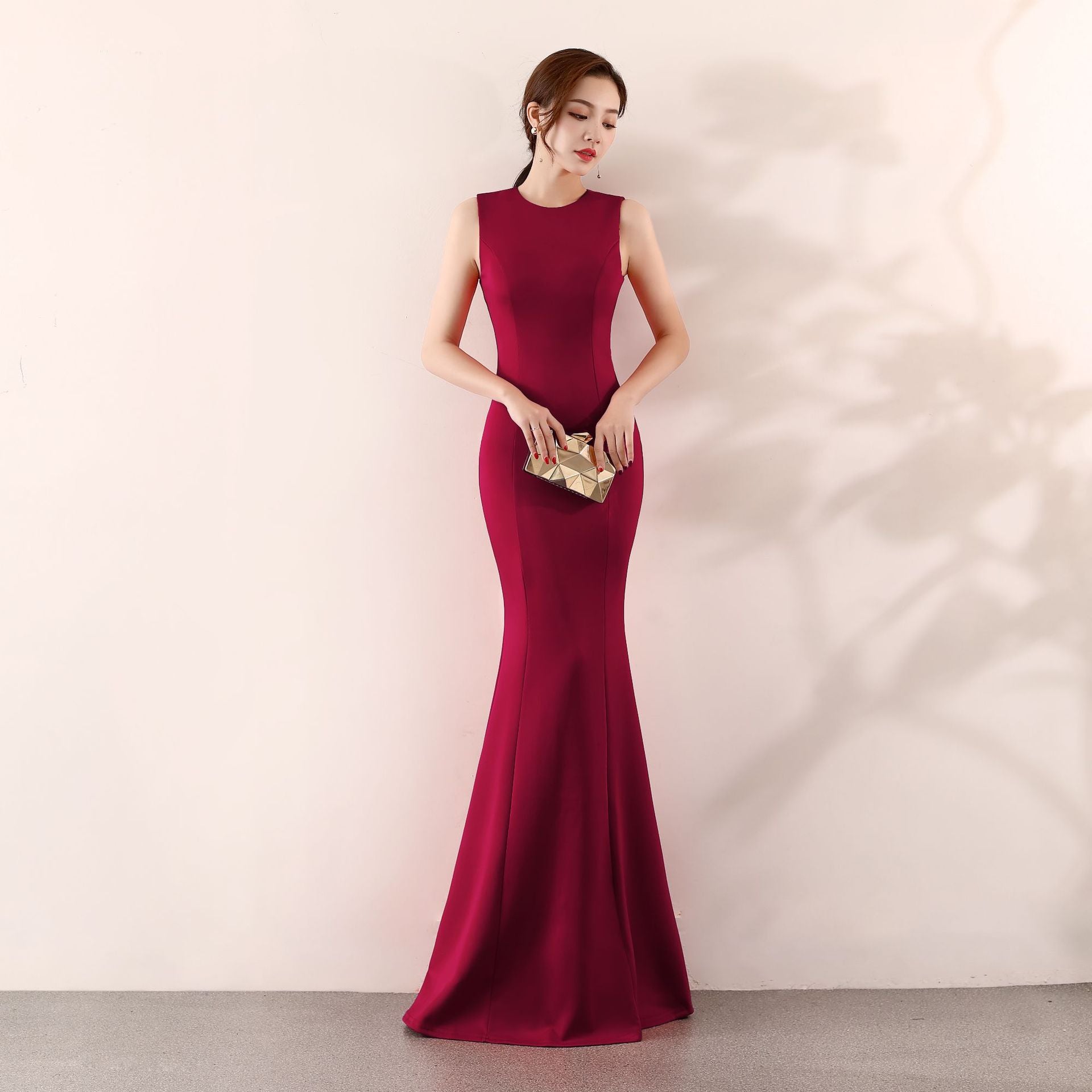 Toast Dress Bride Wedding Long Cocktail Elegant Fishtail Engagement Bridal Evening Dress Women ¨C Best Wedding Dress for Bride