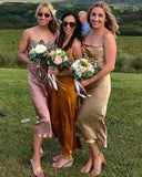 Draped Bronze Backless Mulberry Silk Cowl Neck Slip Dress