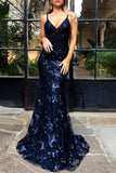 Celebrities Elegant Solid Sequins Frenulum V Neck Evening Dress Dresses(4 Colors)