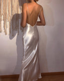 100% Mulberry Silk Simplicity V Neck Dress