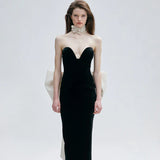 Floor-Length Backless Sequin Prom Dress