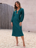 Dress High-Grade Satin Lace-up Backless Bridesmaid Dress Elegant Women's Dress Evening Dress Dress