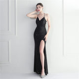 Nightclubs Dinner Ceremony Performance Evening Dress with Crisscross Elegance