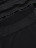 Long Sleeves Skinny Pleated See-Through Solid Color Split-Joint Off-The-Shoulder Evening Dresses Maxi Dresses