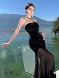 Black Strapless Evening Dress ¨C Elegant Formal & Beach Party Look