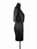 Loose Sleeveless Gauze Hollow See-Through Split-Joint Zipper Stand Collar Evening Dresses Midi Dresses