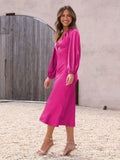 Dress High-Grade Satin Lace-up Backless Bridesmaid Dress Elegant Women's Dress Evening Dress Dress