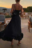 Simplicity Formal Solid Patchwork U Neck Evening Dress Dresses