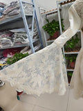 Vintage Lace Applique Evening Dress A Line Long Prom Dress Y8371