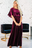 Women Clothing Spring Summer Sexy Elegant Dress Gold Velvet round Neck High Slit Evening Dress for Women