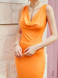 Women's Summer Sexy Slim Fit Cocktail Evening Dress with High Elasticity and Lace-Up Back