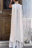 Celebrities Elegant Solid Patchwork O Neck Evening Dress