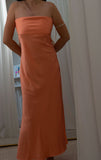 100% Mulberry Silk Laleh Strapless Gown