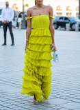 Elegant Ceremony Long Women Dress Off Shoulder Pleated Layered Women Evening Dress Custom Made Y5086