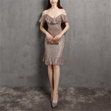 V Neck Little Evening Dress ¨C Elegant Short Socialite Nightclub Women's Party Dress