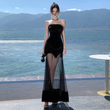 Black Strapless Evening Dress ¨C Elegant Formal & Beach Party Look