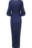Sexy Solid Patchwork V Neck Evening Dress Dresses(3 Colors)