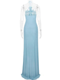 TARUXY Flower Splice Mesh Bodycon Dress For Women Summer Sexy Slim Long Dresses Women's Party Sexy Backless Evening Dress Woman