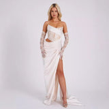Casual Sexy Black Strapless Bandage Prom Dress