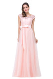 Crew Floor-length A-line Sashes Chiffon Bridesmaid Dresses