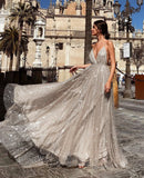 V-Neck Sling Long Dress Prom Dress