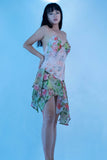 100% Silk  Chiffon Xylah Mini Draped  Dress