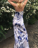 Ink Bamboo Hadiya Mulberry Silk Long dress