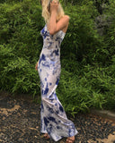 Ink Bamboo Hadiya Mulberry Silk Long dress