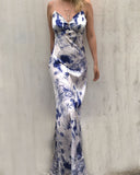 Ink Bamboo Hadiya Mulberry Silk Long dress