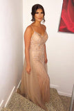 Mermaid Sweetheart Beading Long Prom Dress With Tulle Train