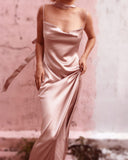 Nude Pink Pure Mulberry Silk Slip Dress