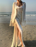 Rhiannon Pure White Silk Dress