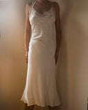 Tin Sage Green Mulberry Silk Dress Gown