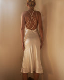 Tin Sage Green Mulberry Silk Dress Gown